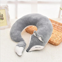 Load image into Gallery viewer, Cute Fox Animal Cotton Plush U Shape Neck Pillow Travel Car Home Pillow Nap Animal Pillow Health Care with Eye Mask Cute Fox U Shaped Neck Pillow for Car Airplane Traveling ,Animal Plush Stuffed Travel Pillow Travel Pillows Cartoon Planes Fox Animal
