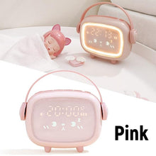 Load image into Gallery viewer, Cute Night Light Alarm Clock Timing Countdown Alarm Clock  Kids Alarm Clock Pink for Girls Bedroom Ok to Wake Children's Sleep Trainer Wake Up Light &amp; Night Light LED Smart Kids Alarm Clock Night Light For Home Decor
