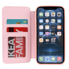 Load image into Gallery viewer, Cute Pink Wallet Flip Leather Phone Case For iPhone 14 13 12 Pro Max 11 Xr Xs X Cute Crown Cover For 7 8 Plus Card  Shock Absorption Card Pocket Pocket Full Protection Horizontal Stand Function Leather Phone Case
