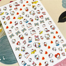 Load image into Gallery viewer, Cute rabbit Cute cat  Japanese Justice Girl 3D Back Glue Nail Sticker Nail Decoration Nail Art Nail Ornament Self Adhesive Nail Decals for Nail Art Decoration Including Hearts Stars Letters Bowknot Leaves Flowers Plants Fruits Butterflies for Woman
