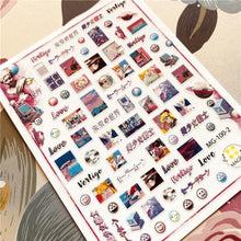 Load image into Gallery viewer, Cute rabbit Cute cat  Japanese Justice Girl 3D Back Glue Nail Sticker Nail Decoration Nail Art Nail Ornament Self Adhesive Nail Decals for Nail Art Decoration Including Hearts Stars Letters Bowknot Leaves Flowers Plants Fruits Butterflies for Woman
