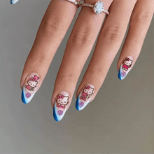 Load image into Gallery viewer, Cute rabbit Cute cat  Japanese Justice Girl 3D Back Glue Nail Sticker Nail Decoration Nail Art Nail Ornament Self Adhesive Nail Decals for Nail Art Decoration Including Hearts Stars Letters Bowknot Leaves Flowers Plants Fruits Butterflies for Woman
