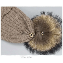 Load image into Gallery viewer, Cute Winter Warm Comfortable Cap Detachable Pom Pom Autumn Super Soft Fashionable Caps For Adults And Kids
