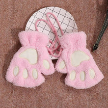 Load image into Gallery viewer, Cute Women Winter 1Pair Warm Fingerless Lovely Gloves Fluffy Colorful Comfortable Gloves For Autumn
