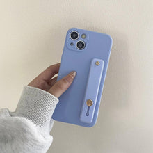 Load image into Gallery viewer, Cute Wrist Strap Soft Silicone Slim Protective Case with Strap Cover Square Silicone Phone Case For iPhone 11 13 12 Pro XR XS Max X 6 6s 7 8 Plus SE2 Candy Colors Soft Back Cover
