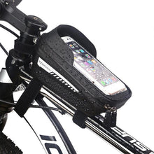 Load image into Gallery viewer, Cycling Bicycle Bike Head Tube Handlebar Cell Mobile Phone Bag Case Holder Screen Phone Mount Bags Case Bag Bicycle Bag Waterproof Bike Phone Mount Top Tube Bag Bike Phone Case Holder Accessories Cycling Pouch Compatible With Smartphones
