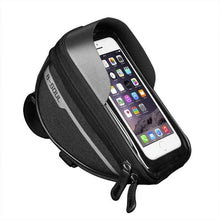 Load image into Gallery viewer, Cycling Bicycle Bike Head Tube Handlebar Cell Mobile Phone Bag Case Holder Screen Phone Mount Bags Case Bag Bicycle Bag Waterproof Bike Phone Mount Top Tube Bag Bike Phone Case Holder Accessories Cycling Pouch Compatible With Smartphones

