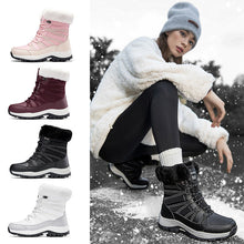 Load image into Gallery viewer, Women’s Winter Fleece-Lined Thicker Non-Slip Cotton-Padded Outdoor Mid-Boots
