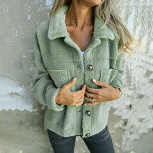 Load image into Gallery viewer, Plus Size Women’s Solid Color Sherpa Jacket
