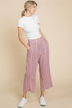 Load image into Gallery viewer, Cotton Bleu by Nu Lab Striped Elastic Waist Wide Leg Pants
