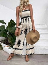 Load image into Gallery viewer, Smocked Printed : Wide Leg Jumpsuit
