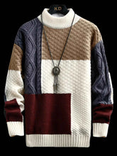 Load image into Gallery viewer, Men's Plus Size Color Block Knitted Pullover
