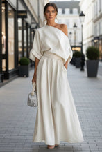 Load image into Gallery viewer, Women's Cropped Off-Shoulder Top &amp; Pants Two-Piece Set
