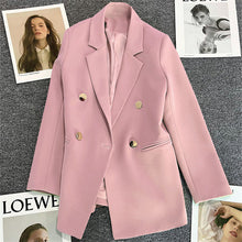 Load image into Gallery viewer, Women's Straight-Cut Blazer – Slim Fit Long Sleeve Suit Jacket
