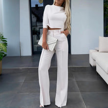 Load image into Gallery viewer, Women's Elegant Solid Color Half Sleeve Short Top
