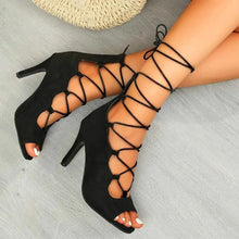 Load image into Gallery viewer, Elegant Lace-Up : High Heel Sandals
