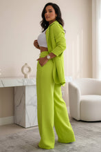 Load image into Gallery viewer, Women's Longline Open-Front Blazer &amp; High-Waist Wide-Leg Trousers Suit Set – 8 Colors
