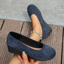 Load image into Gallery viewer, Wedge Heel Slip-On Loafers
