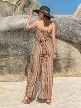 Load image into Gallery viewer, Tied Printed Tube : Wide Leg Jumpsuit
