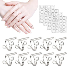 Load image into Gallery viewer, Adjustable Wudu Nail Rings Set - No Glue, No Adhesive | Perfect DIY Gift for Women (Silver)
