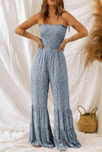 Load image into Gallery viewer, Smocked Printed : Wide Strap Jumpsuit
