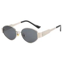 Load image into Gallery viewer, Vintage Oval Sunglasses – Light Luxury Gold &amp; Silver Frame
