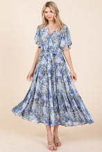 Load image into Gallery viewer, New Summer Floral Tie Waist Flutter Sleeve Tiered Dress For Women – Feminine, Elegant, Cheerful, Bohemian Chic, Flowy &amp; Graceful
