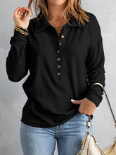 Load image into Gallery viewer, Women's Loose Fit Long Sleeve Knit Top – Button Detail, S–5XL
