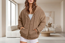 Load image into Gallery viewer, Long Zip-Up Hoodie – Soft Cotton Velvet, Oversized Fit
