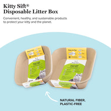 Load image into Gallery viewer, Kitty Sift Eco-Friendly Disposable Litter Box – Breathable, Odor-Reducing, Reusable &amp; Biodegradable – Made from 100% Recycled Cardboard
