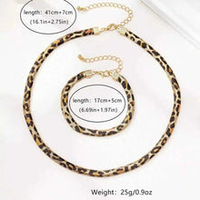 Load image into Gallery viewer, Chunky Leopard Necklace : Bracelet Jewelry Set
