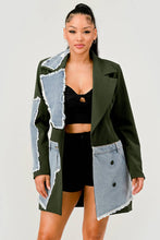 Load image into Gallery viewer, Athina Denim Mix Casual Blazer
