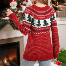 Load image into Gallery viewer, Women's Casual Pine Pattern Sweater
