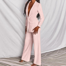 Load image into Gallery viewer, Women's Professional Blazer &amp; Trousers Suit Set – Long Sleeve, Full Length
