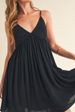 Load image into Gallery viewer, Ruched Plunge Mini Cami Dress For Women – Sexy Plunging Neckline, Sculpted Fit, Trendy and Flattering Design for Special Occasions
