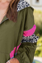 Load image into Gallery viewer, Colorful Women's Leopard Print Zip-Up Hooded Jacket Trendy Long Sleeve Outerwear with Pockets
