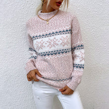 Load image into Gallery viewer, Women’s Snowflake Pullover Sweater — Cozy Winter Knit Top
