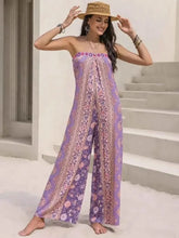 Load image into Gallery viewer, Tied Printed Tube : Wide Leg Jumpsuit
