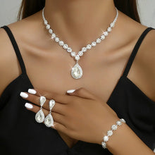Load image into Gallery viewer, Fashion Jewelry Bridal Jewelry Suit Necklace Ear Stud Bracelet Three-piece Set
