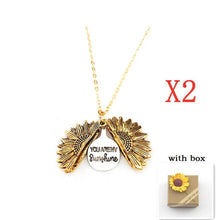 Load image into Gallery viewer, Sunflower Double Lettering Necklace
