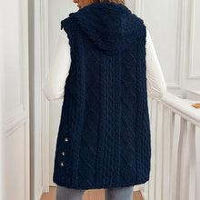 Load image into Gallery viewer, Women's Textured Sleeveless Hooded Vest
