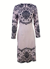 Load image into Gallery viewer, Ladies' Round Neck Printed Fashionable Dress
