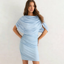 Load image into Gallery viewer, Women's Sleeveless Bodycon Midi Dress with Mesh Paneling – High Waist
