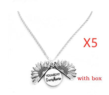 Load image into Gallery viewer, Sunflower Double Lettering Necklace
