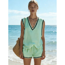 Load image into Gallery viewer, Women's V-Neck Vest &amp; Shorts Two-Piece Set

