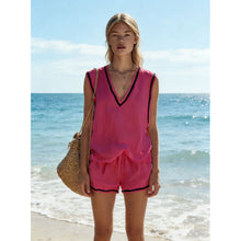 Load image into Gallery viewer, Women's V-Neck Vest &amp; Shorts Two-Piece Set
