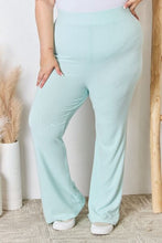 Load image into Gallery viewer, RISEN Full Size High Waist Ultra Soft Knit Flare Pants
