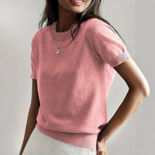 Load image into Gallery viewer, Women’s Soft Stretch Minimalist T-Shirt – Everyday Slim Fit Top
