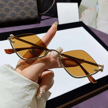 Load image into Gallery viewer, Cat Eye Sunglasses with Gold Metal Frame
