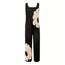Load image into Gallery viewer, Women’s Square-Neck Floral Sleeveless Jumpsuit
